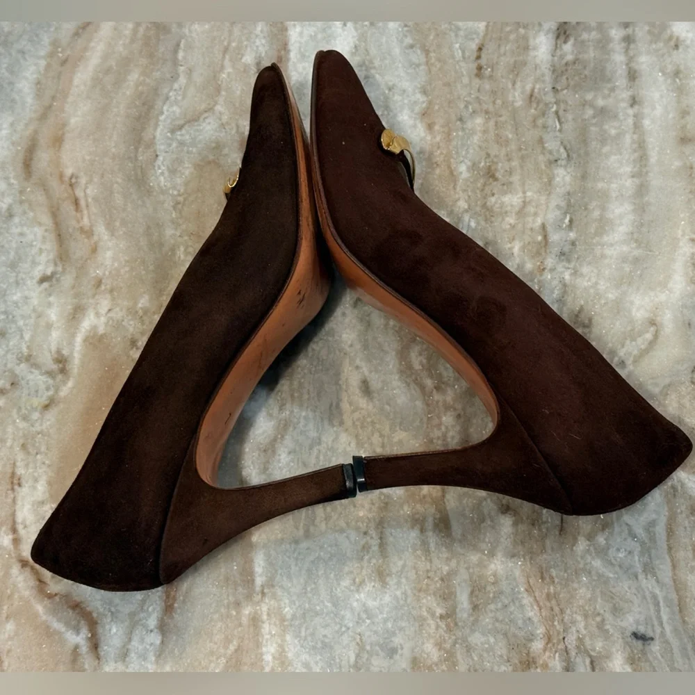 Women’s BALLY Vintage Jeneffe Brown suede pumps- Size 7 - Picture 5 of 6